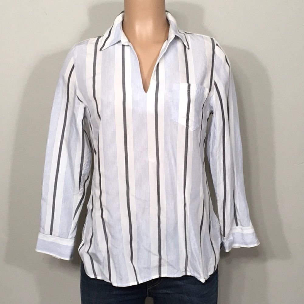 Soft Surroundings blue striped top. New